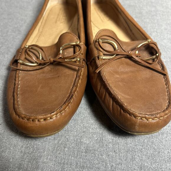 Lauren Ralph Lauren Briley Leather Loafers Size 8.5 B Brown Moccasin Slip-On - Picture 7 of 7